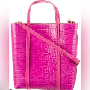 Elizabeth and James Hot Pink Embossed Crossbody Like New